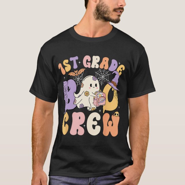 Camiseta 1rua Classe Boo Crew 1º Grau Figurino de Halloween (Frente)