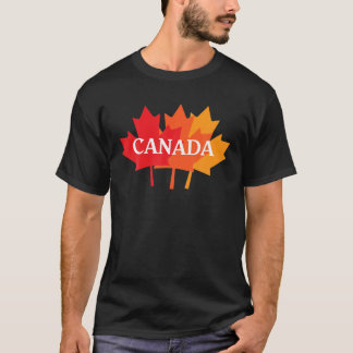 Camiseta 1Rua de julho Dia do Canadá Maple Engraçado Folha 
