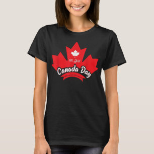 Camiseta 1rua de julho Dia do Canadá Maple Engraçado Folha 
