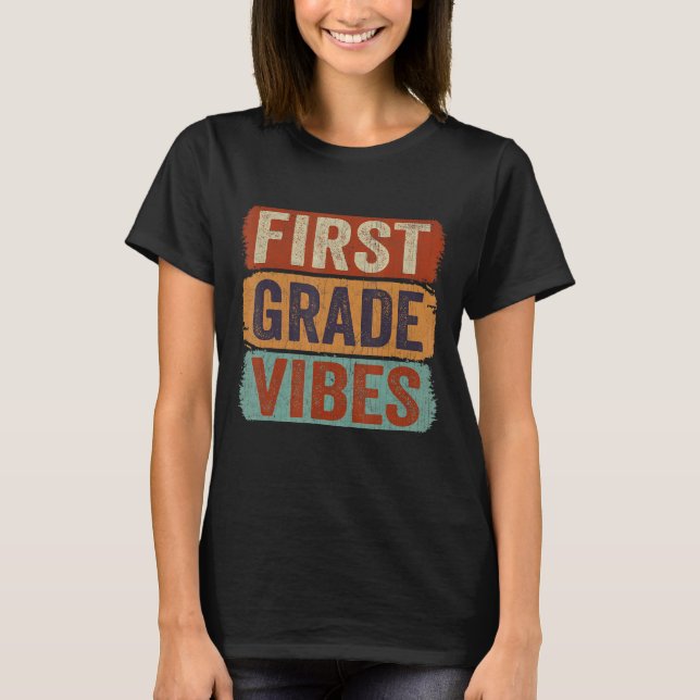 Camiseta 1rua De Primeira Classe Vibes Professor De Volta À (Frente)