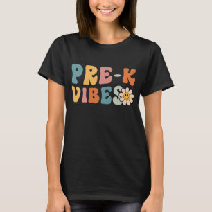 Camiseta 1rua Dia Da Escola Pré-K Vibes Estudantes Professo