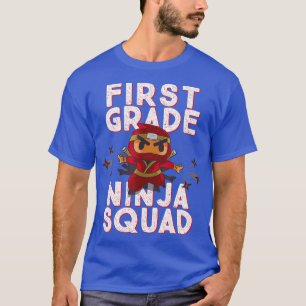 Camiseta 1rua Dia Da Primeira Escola NINJA SQUAD Engraçado