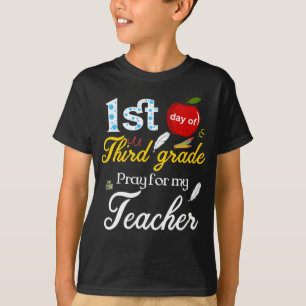 Camiseta 1rua dia de oração do terceiro ano para o meu prof