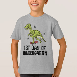 Camiseta 1rua do jardim de infância Dinossauro