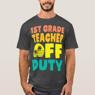 Camiseta 1rua Professora Em Serviço Feliz Férias De Verão H