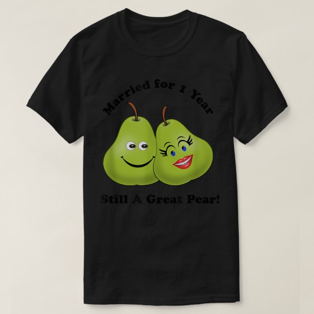 Camiseta 1st Anniversary Tshirt 1 Year Celebrate Wedding Da (Frente do Design)