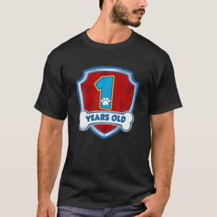 Camiseta 1St Birthday 1 Years Old Patrol Dogs Lover Kids