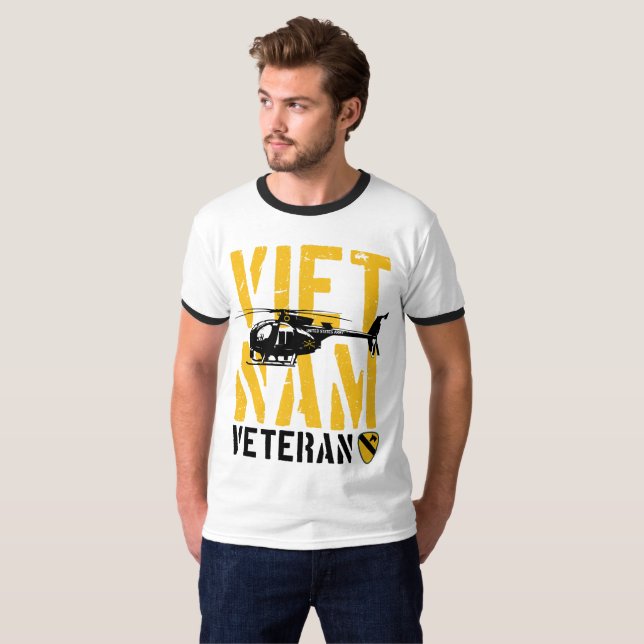 Camiseta 1st Cavalry Division Vietnam Veteran (Frente Completa)