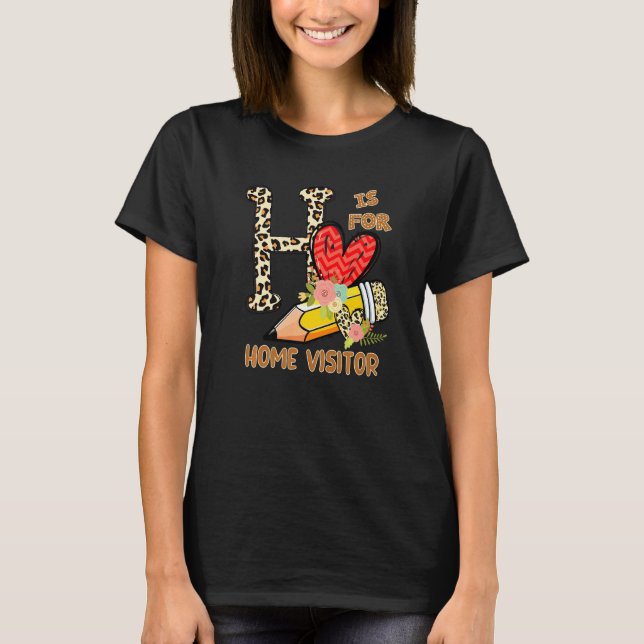 Camiseta 1st Day Of School Home Visitor Leopard Flowers Tea (Frente)