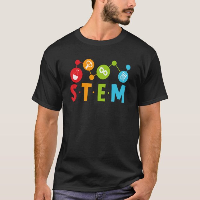 Camiseta 1st Day of School STEM Teacher Boys Girls Kids Sci (Frente)