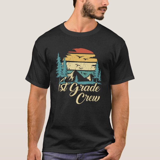 Camiseta 1st Grade Crew back to school after camping trip l (Frente)