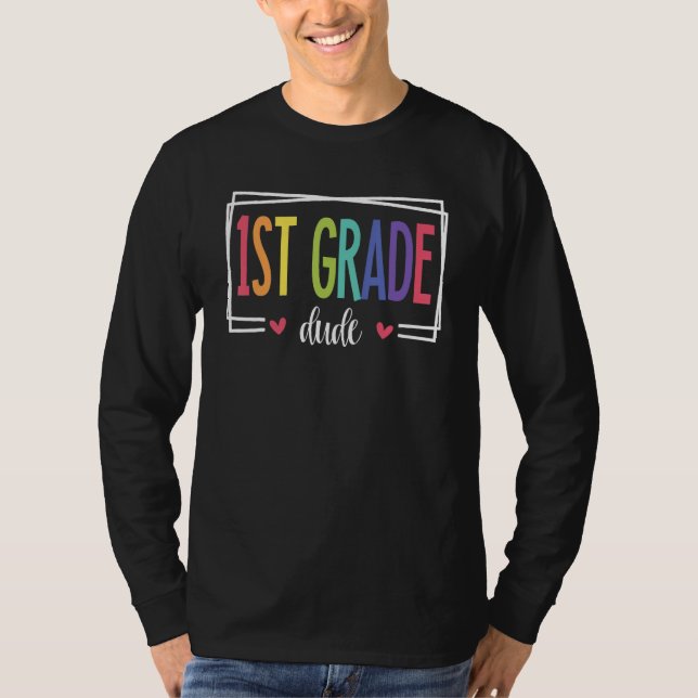 Camiseta 1st Grade Dude First Day of School Welcome Back to (Frente)