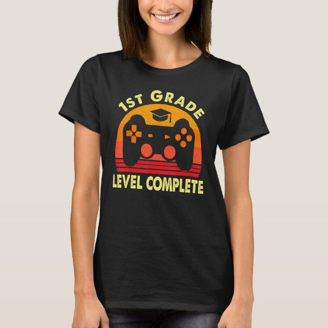 Camiseta 1st Grade Graduation Level Complete Video Game Gam (Frente)