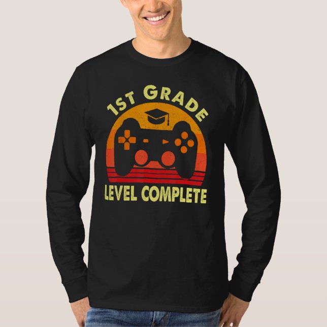 Camiseta 1st Grade Graduation Level Complete Video Game Gam (Frente)