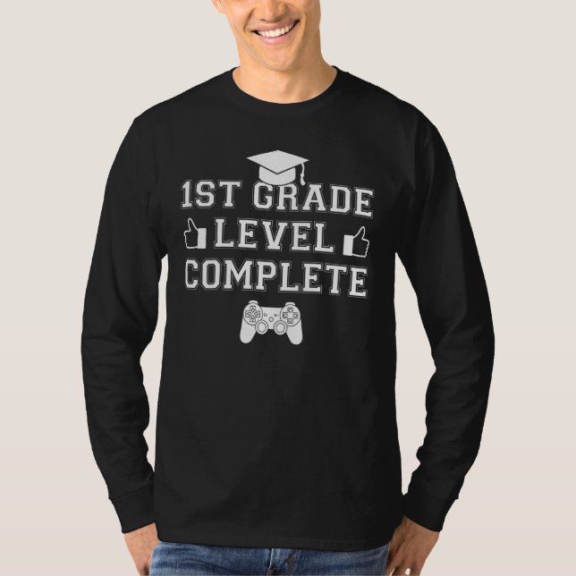 Camiseta 1st Grade Level Complete Video Gamer Graduation Se (Frente)