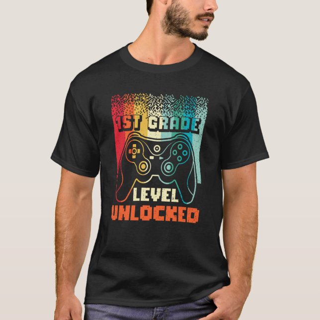 Camiseta 1st Grade Level Unlocked Back To School First Grad (Frente)