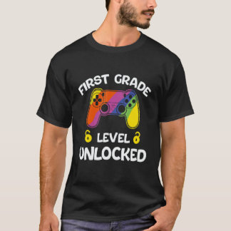 Camiseta 1st Grade Level Unlocked Gamer First Day Of School