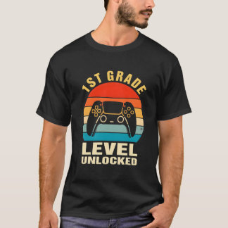 Camiseta 1St Grade Level Unlocked Gamer First Day Of School