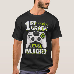 Camiseta 1st Grade Level Unlocked Video Game Back To School