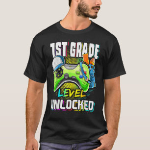 Camiseta 1st Grade Level Unlocked Video Game Back To School