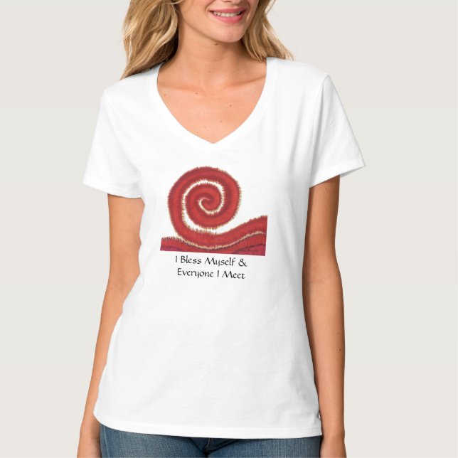 Camiseta 1st-Root Chakra#1: O Dinheiro-Eu abençoa-se… (Frente)