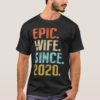 Camiseta 1st Wedding Anniversary For Her Best Epic Wife Sin