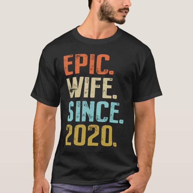 Camiseta 1st Wedding Anniversary For Her Best Epic Wife Sin (Frente)