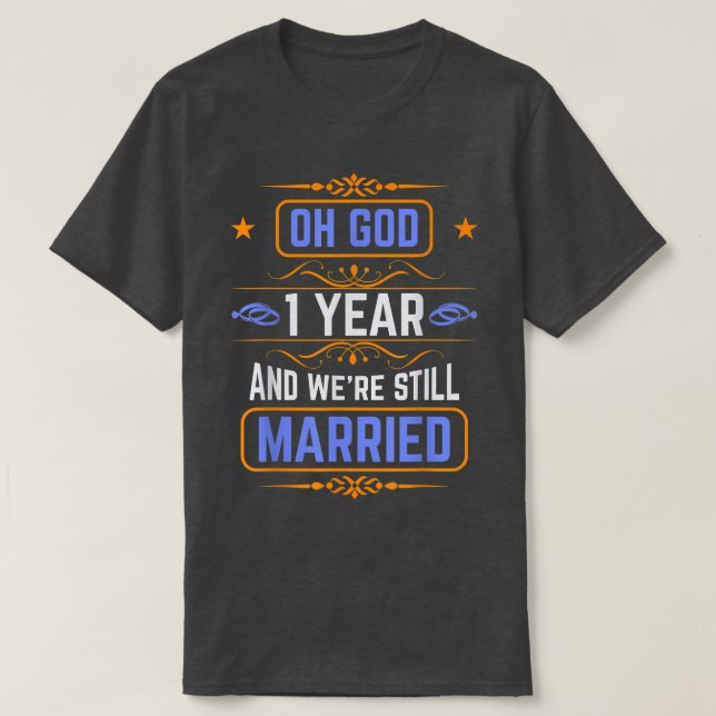 Camiseta 1st Wedding Anniversary Ideas for Couple Anniversa (Frente do Design)
