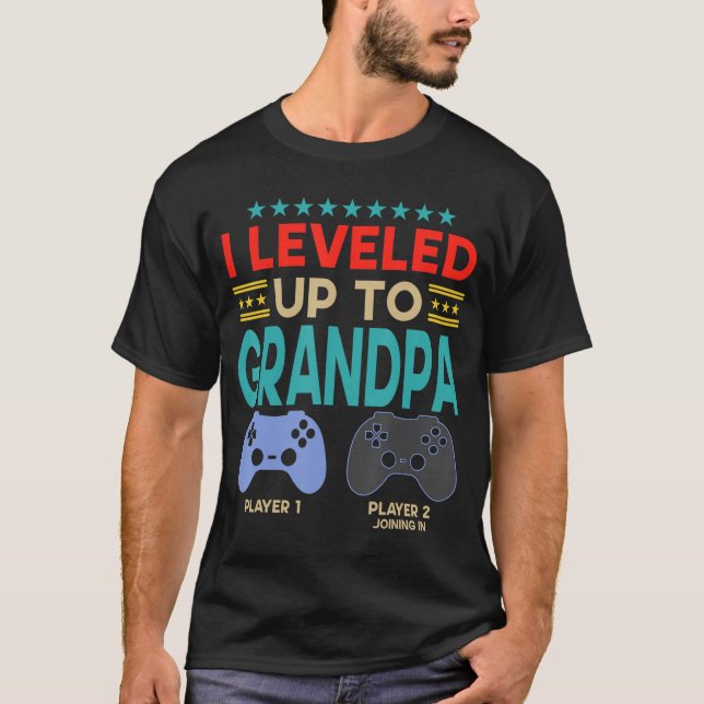 Camiseta 1stime Grandpa New First Matching Family Gaming Pa (Frente)