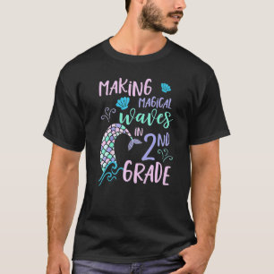Camiseta 2ª Série Para Meninas Mermaid Fofo Volta às Aulas