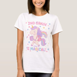 Camiseta 2º ano é Unicórnio Mágico de Volta às Costas Profe