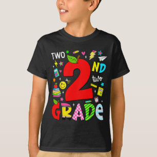 Camiseta 2º segundo grau retrô colorido volta às aulas