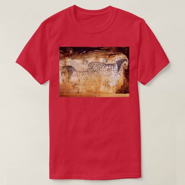 CAMISETA 20000BC PINTURA DE CAVERNA ESPONTADA FRANÇA (Frente do Design)