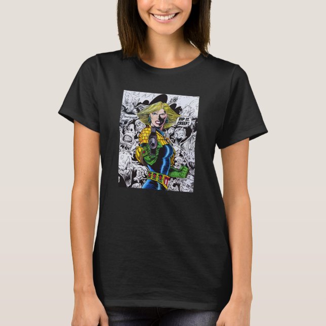 Camiseta 2000ad - Juiz Anderson Fmit V-Neck (Frente)
