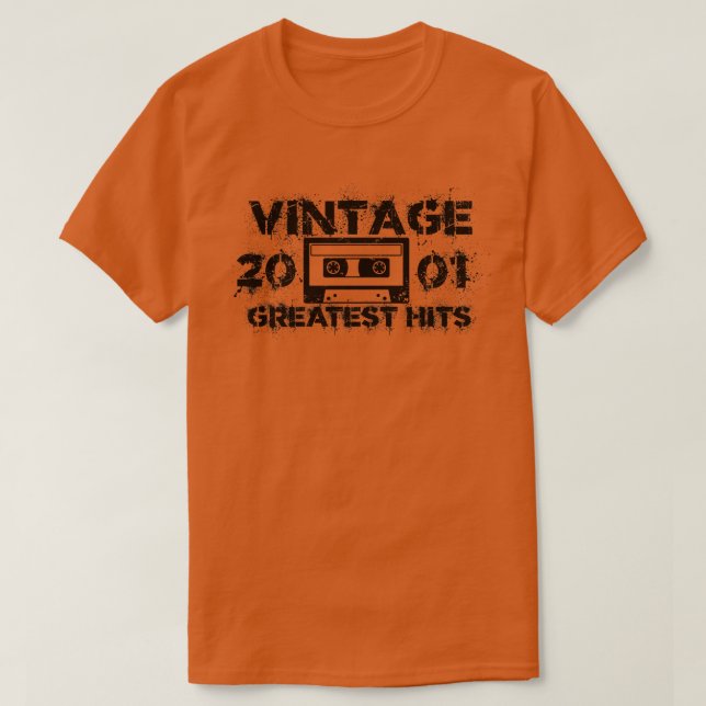 Camiseta 2001: Maiores Batimentos em Preto Vintage (Frente do Design)