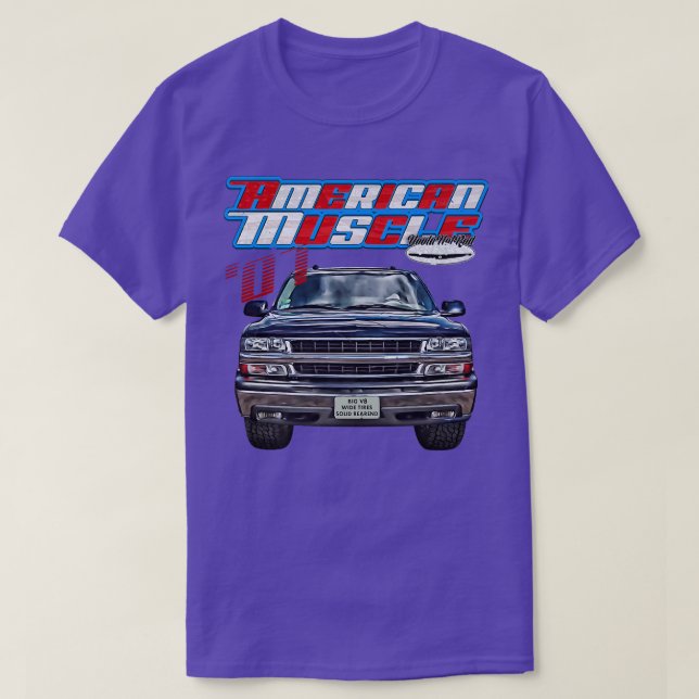 Camiseta 2001,Tahoe,Squarebody Truck,Yukon,Suburbano,Silver (Frente do Design)
