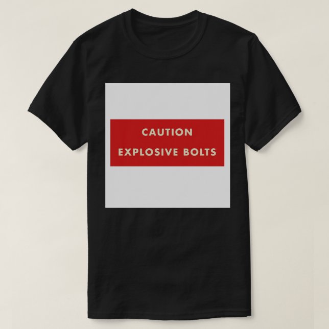 Camiseta 2001 Uma Odisseia Espacial - Caution Explosive Bol (Frente do Design)