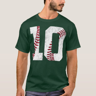 Camiseta 2012 10º Aniversário Beisebol Boys 10 Décimo