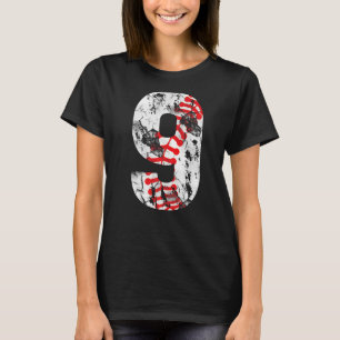 Camiseta 2014 9º Aniversário Número 9 Anos Beisebol Boy