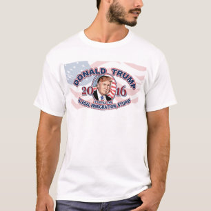 Camiseta 2016 Donald J. Trump Para Imigração Ilegal