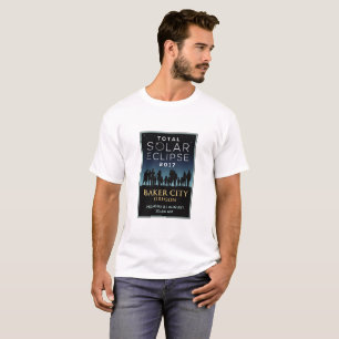 Camiseta 2017 eclipse solar total - cidade do padeiro, OU