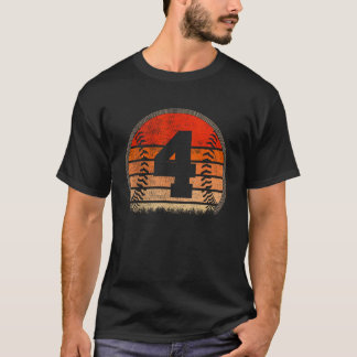 Camiseta 2019 4.º Aniversário do Basebol 4 Rapazes 4 Anos K