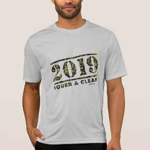 Camiseta 2019 a droga sóbrio & limpa do álcool da