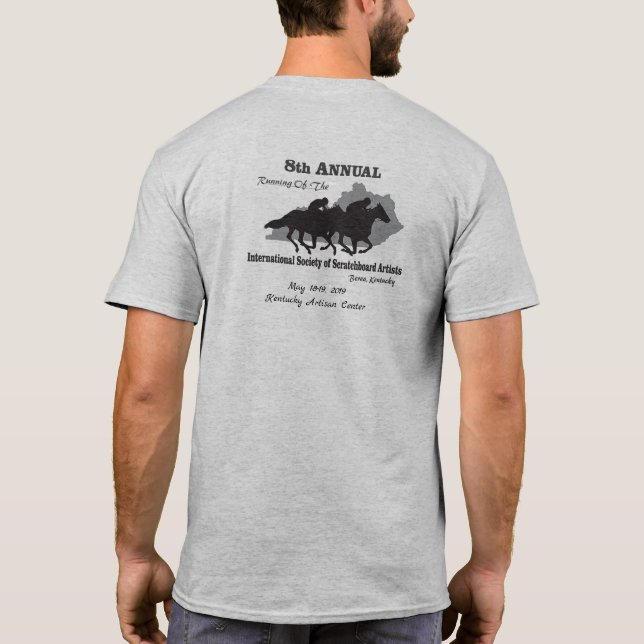 Camiseta 2019 t-shirt anual do ISSA - cavalos de (Verso)