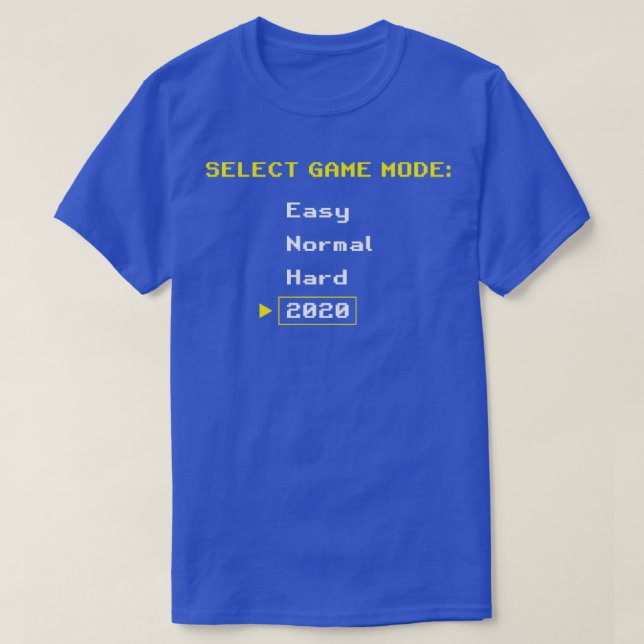 Camiseta 2020 - Dificuldade no videogame (Frente do Design)