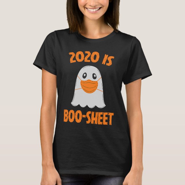 Camiseta 2020 É A Máscara de Visto 2020 Ghost do Halloween, (Frente)
