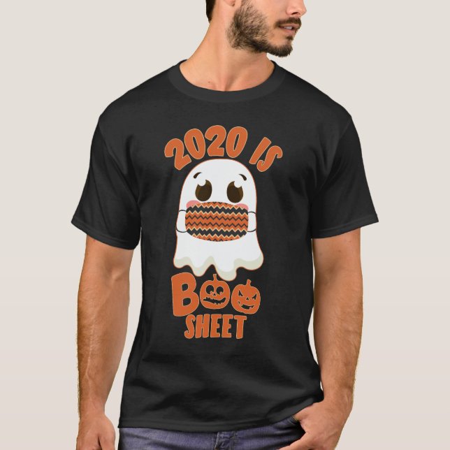 Camiseta 2020 é Boo Sheet Funny Ghost no Mask Halloween (Frente)