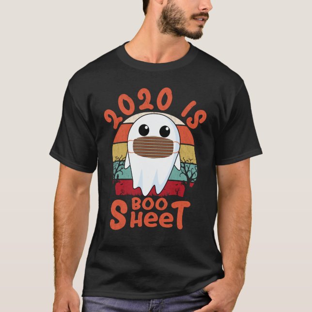 Camiseta 2020 é Boo Sheet Funny Ghost no Mask Halloween (Frente)