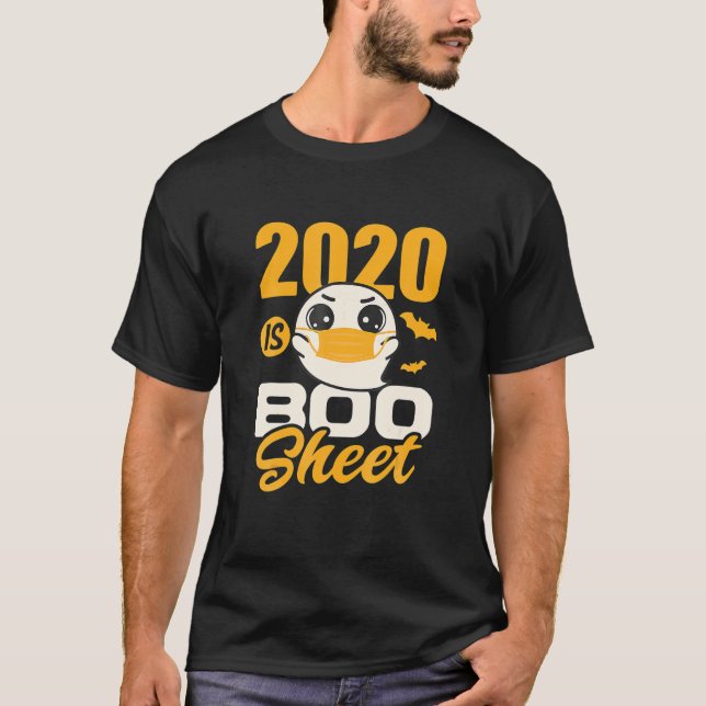 Camiseta 2020 Halloween É Fantasma De Folha De Boo (Frente)