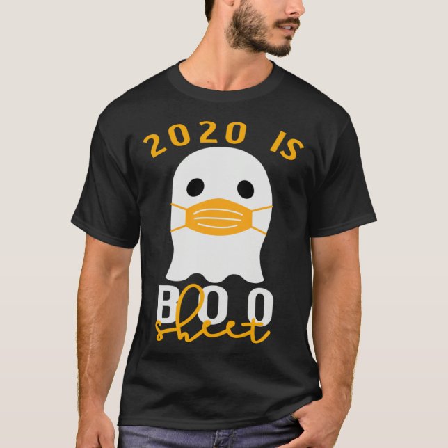 Camiseta 2020 Is Boo Sheet Halloween In Quarantine Costume  (Frente)